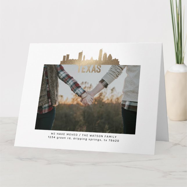 or texas state Moving Faire-part card (Devant)