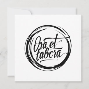 Ora et labora card