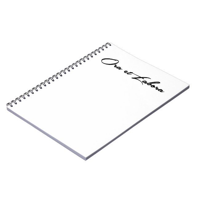 Ora et Labora Notebook (Left Side)
