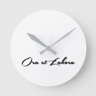 Ora et Labora Round Clock