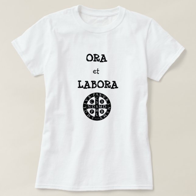 Ora et Labora T-Shirt (Design Front)