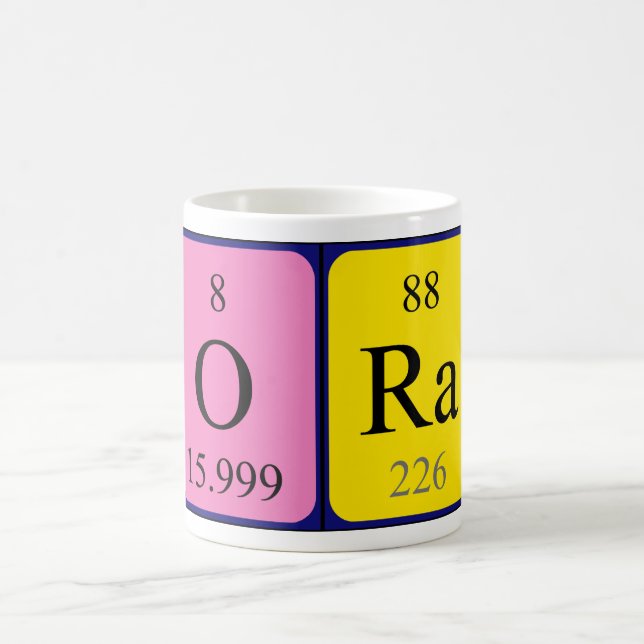 Ora periodic table name mug (Center)