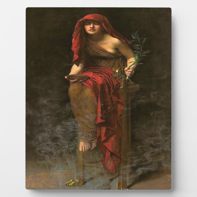 Oracle Priestess Of Delphi Pythia In High Priestes Plaque (Front)