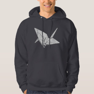 Oragami Crane Destroyed Hoodie