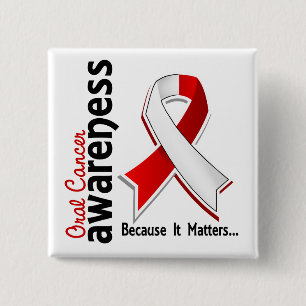 Oral Cancer Awareness 5 2 Inch Square Button