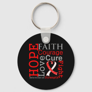 Oral Cancer Hope Faith Motto Keychain