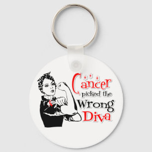 Oral Cancer Picked The Wrong Diva Keychain
