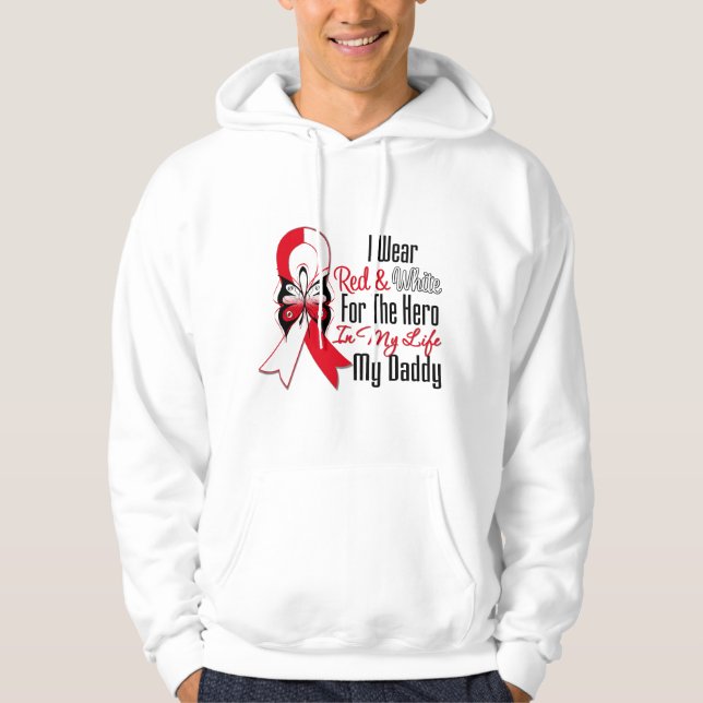 Oral Cancer Ribbon Hero My Daddy Hoodie (Front)