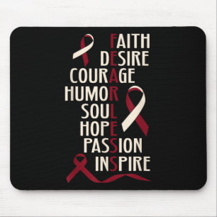 Oral Head Neck Cancer Awareness Fearless Mouse Pad