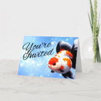 Oranda Goldfish Fancy Goldfish Aquarium Invite