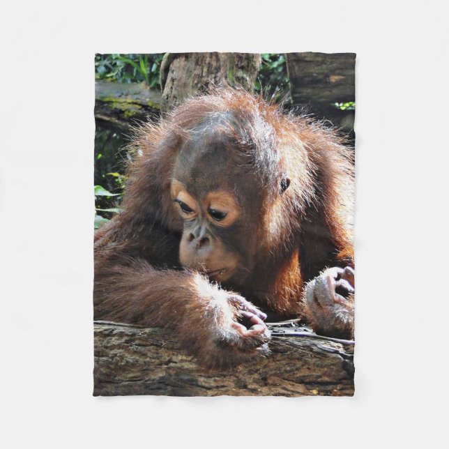 Orang baby fleece blanket (Front)