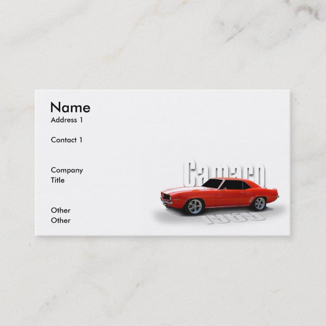 orange 1969 business card (Front)