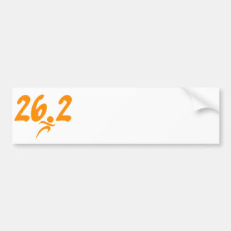 Orange 26.2 marathon bumper sticker