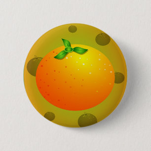 Orange 2 Inch Round Button