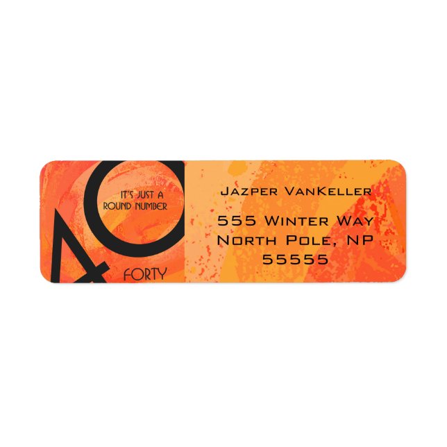 Orange 40 Decade Birthday (Front)