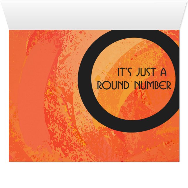 Orange 60 Decade Birthday (Inside Horizontal (Bottom))