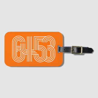Orange 6453 Luggage Tag