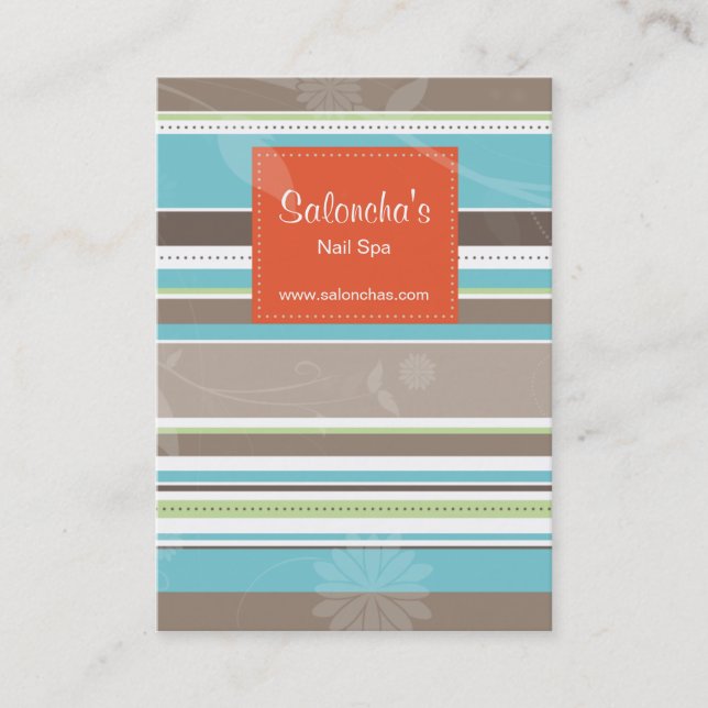 Orange à la mode de carte de visite de salon de (Devant)