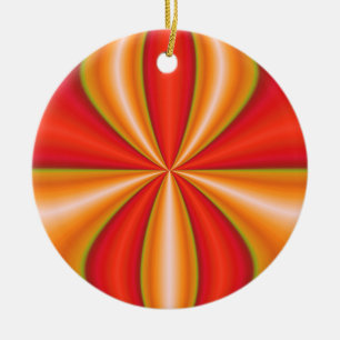orange abstract art ceramic ornament