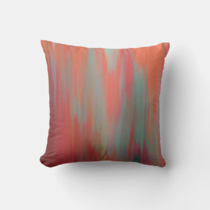 Orange Abstract Art Throw Pillow