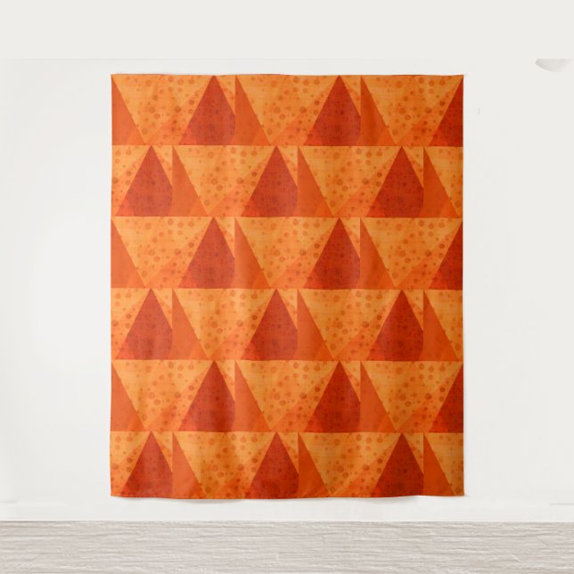 Orange Abstract Autumn Autumnal Wallpaper Pattern  Tapestry (Front)