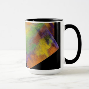 Orange Abstract Design Monogram Mug