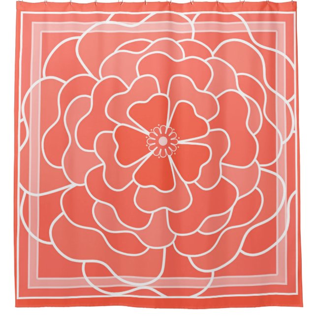 Orange abstract flower pattern (Front)