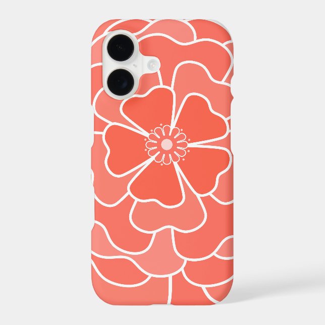 Orange abstract flower pattern (Back)