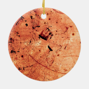 Orange abstract grunge contemporary art ceramic ornament