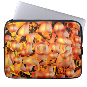 Orange Abstract Laptop Sleeve