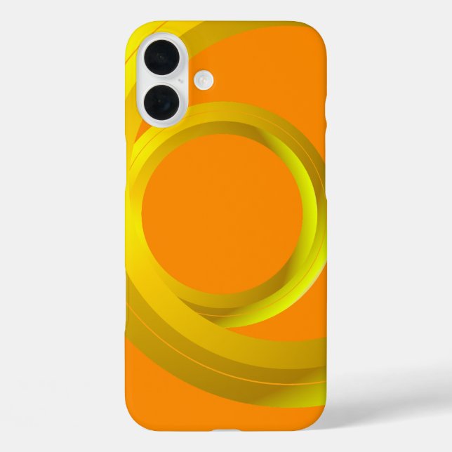 Orange  Abstract Loop Circle Case-Mate iPhone Case (Back)