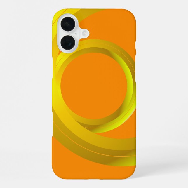 Orange  Abstract Loop Circle iPhone Case (Back)