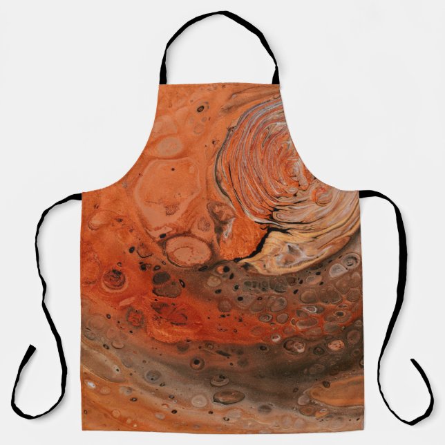 Orange abstract painting apron (Front)
