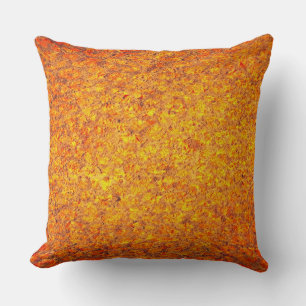 Orange Abstract Painting Throw Pillow