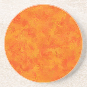 Orange Abstract Pattern  Coaster