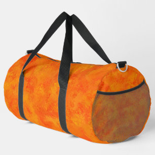 Orange Abstract Pattern Large Duffle Bag