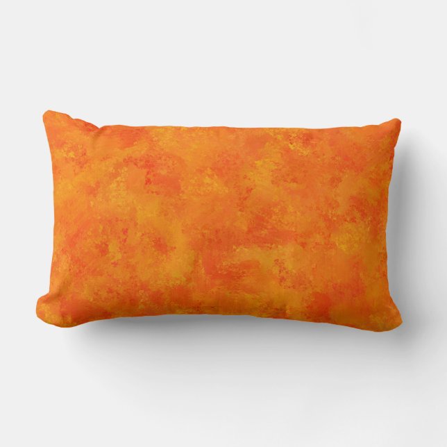 Orange Abstract Pattern Lumbar Pillow (Front)