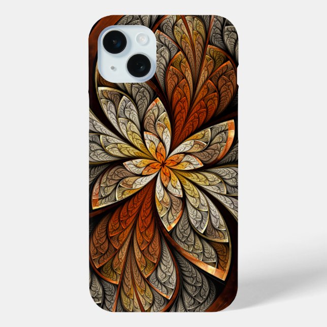 Orange Abstract Stained Glass Pattern Case-Mate iPhone Case (Back)