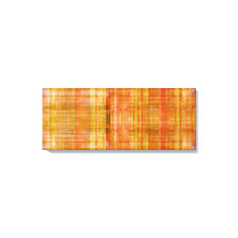 Orange Abstract Striped Art Wrapped Canvas Print