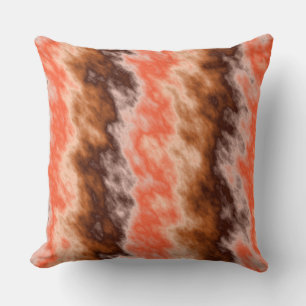 Orange Abstract Throw Pillow