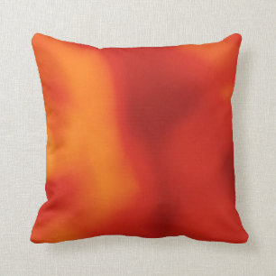 Orange abstract throw pillow