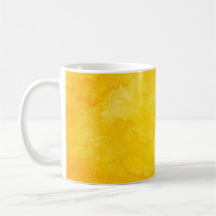Orange abstract watercolor macro texture backgroun coffee mug