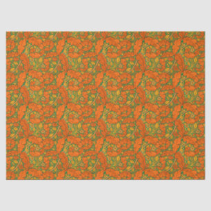 Orange Acanthus & rose William Morris crafters' Tissue Paper