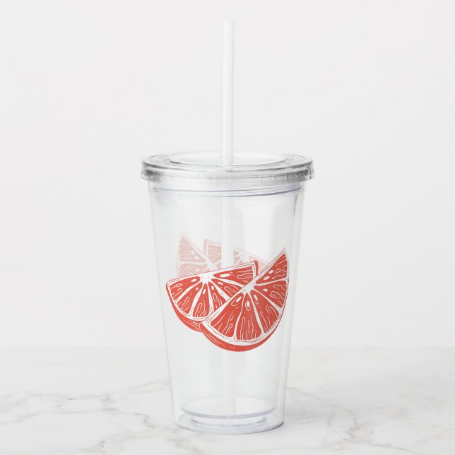 Orange Acrylic Tumbler (Front)