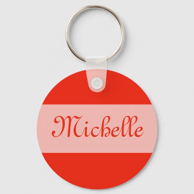 orange add a name keychain (Front)