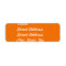 Orange  Address Sticker