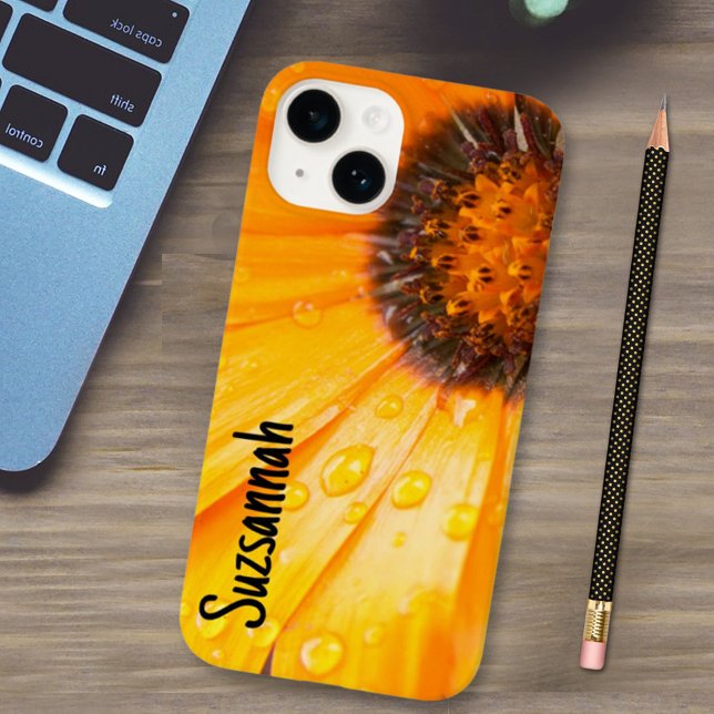 Orange African Daisy Close-Up Floral Photo Case-Mate iPhone Case (Creator Uploaded)