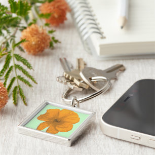 Orange Aid/ PopArt Flower Keychain