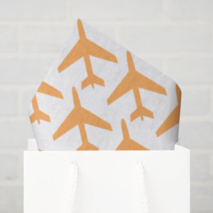 Orange Airplanes Travel Airline Pilot Adventure Tissue Paper