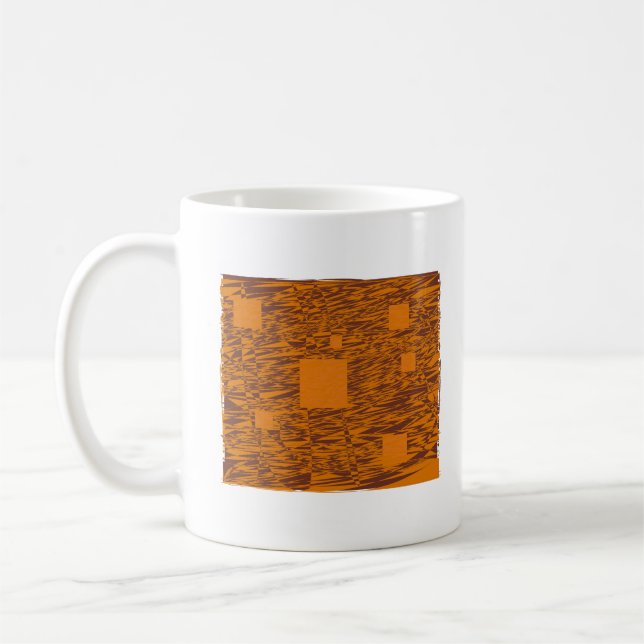 Orange alert float abstract Halloween black box Coffee Mug (Left)